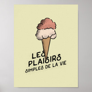 Poster Plaisirs simples de la vie Imprimer