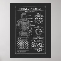 Plan brevet de cotte de mailles médiévale