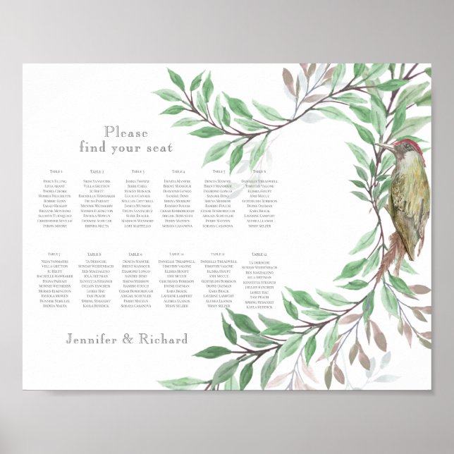 Poster Plan d'assise en bois (Devant)