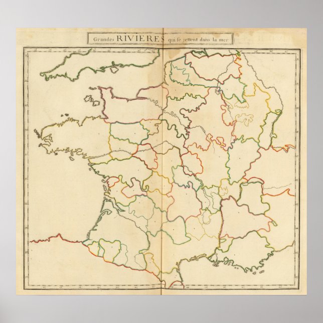 Poster Plan de France Rivers (Devant)