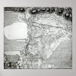 Poster Plan de la bataille de Minden