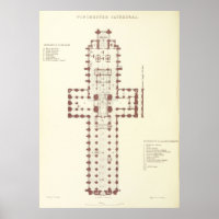Plan de la cathédrale de Winchester