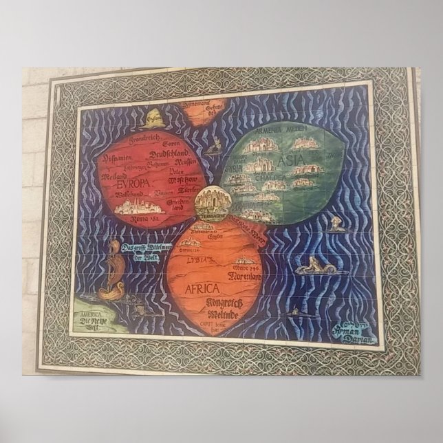 Poster Plan de la feuille de trèfle de lapin 1581 (Devant)