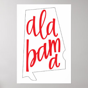 Poster Plan de l'État Alabama