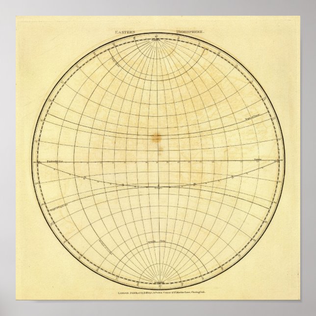 Poster Plan de l'hémisphère oriental (Devant)