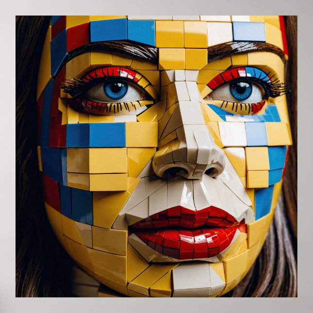 Poster "Plan de l'humanité" - Un portrait cubiste (Devant)