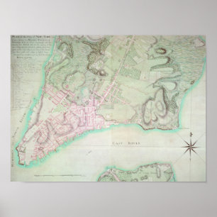 Poster Plan de New York, 1776