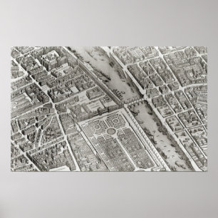 Poster Plan de Paris, connu sous le nom de Plan de Turgot