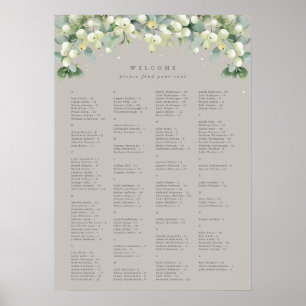 Poster Plan de table alphabétique 20x28" pour 150 personn