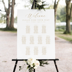Poster Plan de table de bienvenue pour 10 tables