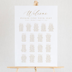 Poster Plan de table de bienvenue pour 17 tables