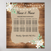 Plan de table de mariage floral blanc 8 places