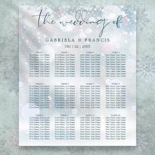 Poster Plan de table de mariage sous la neige Winter Wond