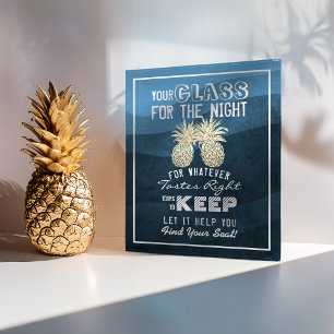 Poster Plan de table de mariage Verre pour la soirée Trou