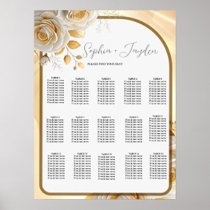 Poster Plan de table élégant de mariage