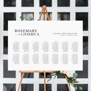 Poster Plan de table élégant moderne Trouvez votre siège