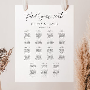 Poster Plan de table Elegant Script 11