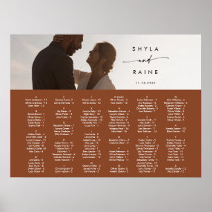Poster Plan de table photo terracotta Bohème Chic