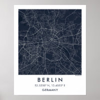 Plan de ville personnalisé de Berlin Allemagne Aff