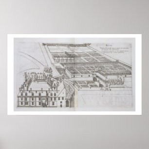 Poster Plan des jardins clos et Château de Gaillo