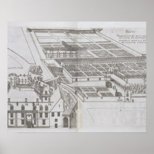 Poster Plan des jardins et du Chateau de Gaillo inclus