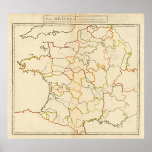 Poster Plan des petites rivières françaises