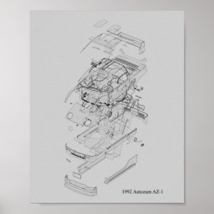 Poster Plan directeur Autozam AZ-1 1992
