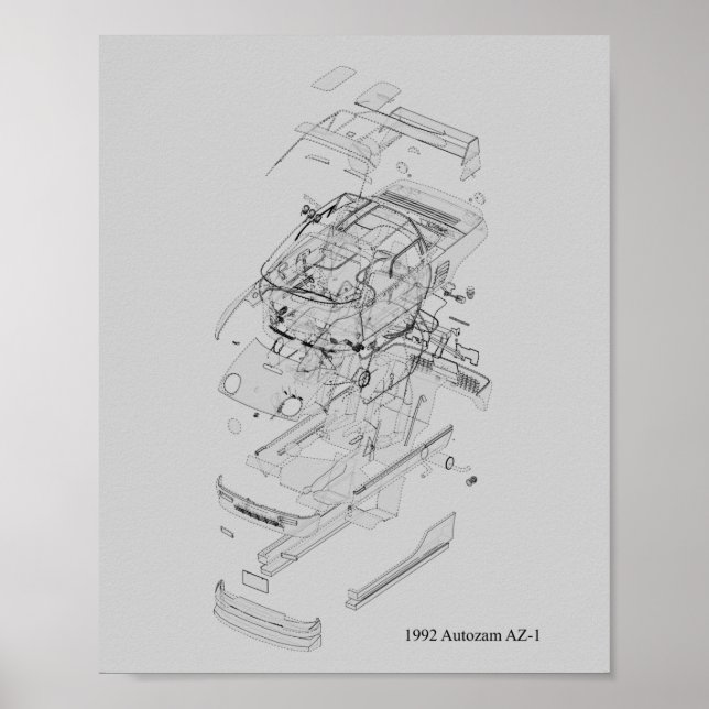 Poster Plan directeur Autozam AZ-1 1992 (Devant)