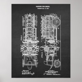 Poster Plan directeur du moteur d'incendie Brevet no 4