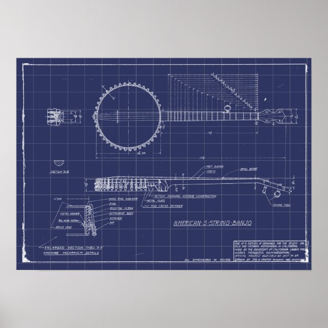 Poster Plan directeur vintage Banjo (Devant)