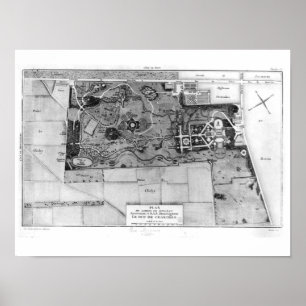 Poster Plan du Parc Monceau à Paris