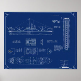 Poster Plan du vraquier de lac SS War Dance