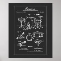 Plan d'un ensemble de batterie vintage