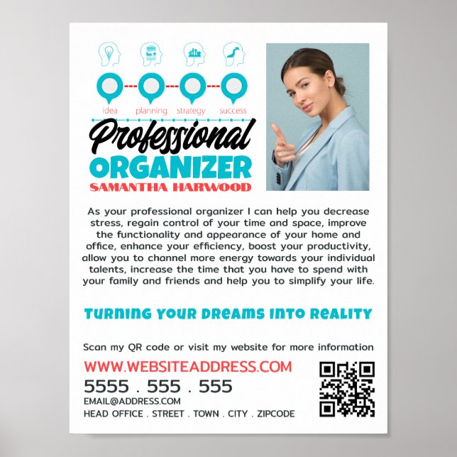 Poster Plan pour la conception de succès, organisateur pr (Devant)