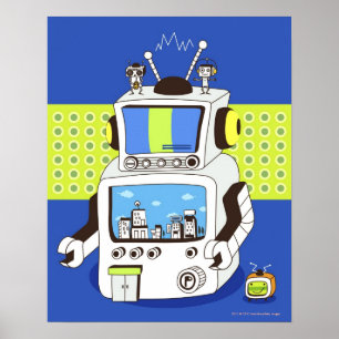 Poster Plan rapproché d'un robot