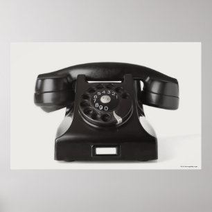 Poster Plan rapproché d'un téléphone rotatoire