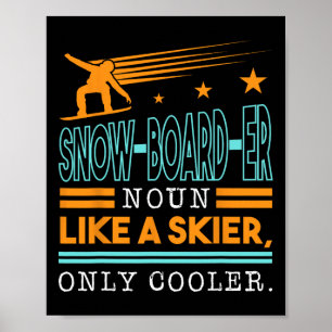 Poster Planche À Neige Noun Comme Un Skieur Seul Glacière