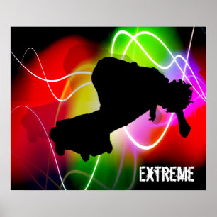 Poster Planche à skate-forme électrique