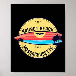 Poster Planche à surf rétro New York Jones Beach Island