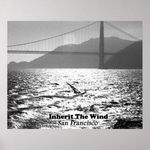 Poster Planche à voile sur la Baie de San Franciso
