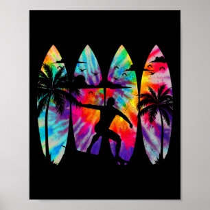 Poster Planche de surf Surf Vintage Surfing Plage Été Sur