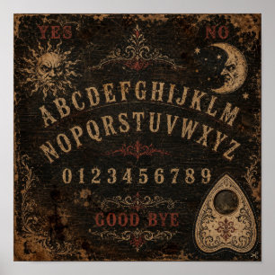 Poster Planche Ouija Halloween Séance de spiritisme