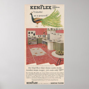 Poster Planchers Ad PEACOCK 1956