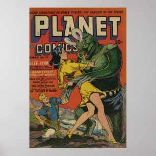 Poster Planet Comics 23 SciFi Vintage