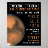 Planet Mars, Planétarium Publicité d'événement