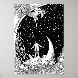 Poster Planétarium brillant dans le ciel