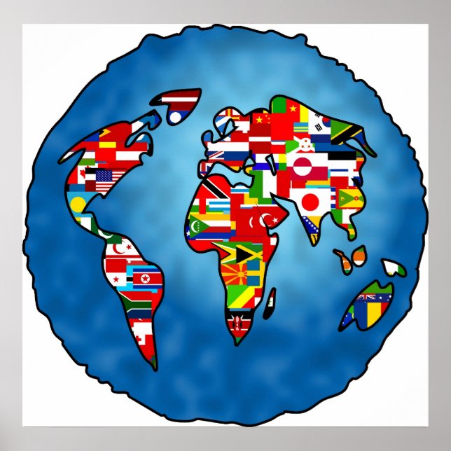 Poster Planète du drapeau (Devant)