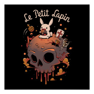 Poster Planète Lapin - Prince Lapin Blanc