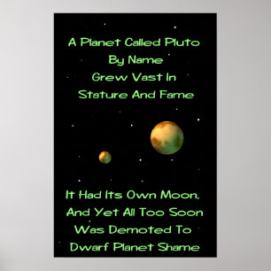 Poster Planète naine Pluton Limerick