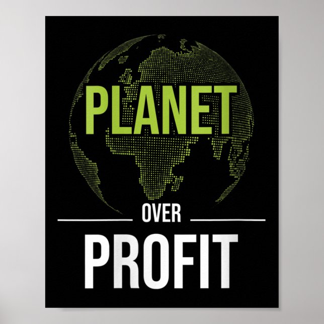 Poster Planète pour femmes sur le profit - De l'environne (Devant)